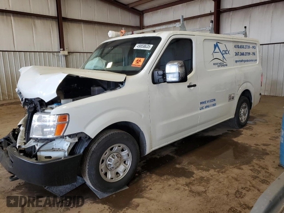 2014 Nissan NV SV with VIN 1N6AF0KY1EN105692, listed as a Copart auction lot 49858635 with 0 mi miles and Salvage Title. Bid and sale history available at carsss.com. Image 1.
