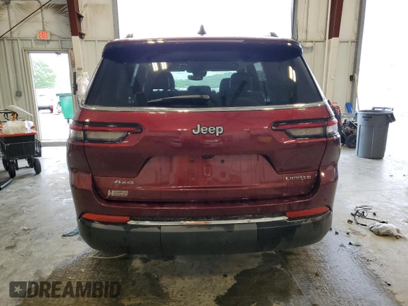 2023 Jeep Grand Cherokee Limited with VIN 1C4RJKBG7P8865294, listed as a Copart auction lot 57562135 with 35,612 mi miles and Salvage title. Bid and sale history available at DreamBid. Image 6.