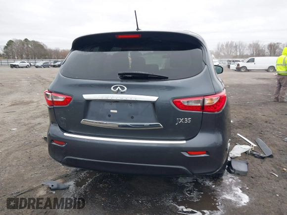 2013 Infiniti JX35 with VIN 5N1AL0MM8DC303486, listed as a IAAI auction lot 41516004 with 155,970 mi miles. Bid and sale history available at carsss.com. Image 16.