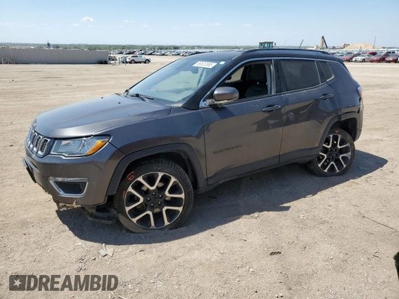 2018 Jeep Compass Limited with VIN 3C4NJDCB9JT261879, listed as a Copart auction lot 56523365 with 172,382 mi miles and Salvage title. Bid and sale history available at DreamBid. Image 1.