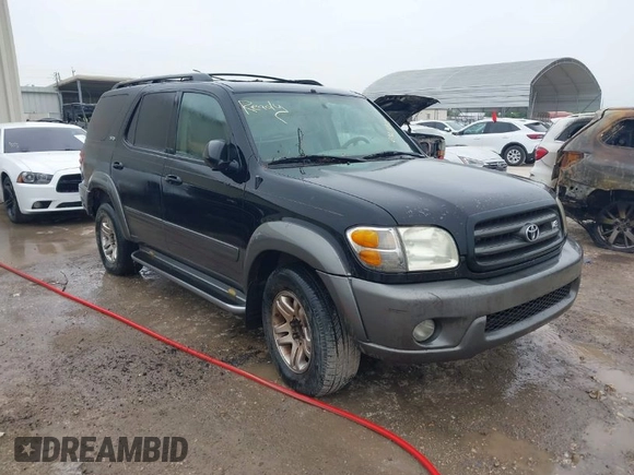 2003 Toyota Sequoia SR5 with VIN 5TDZT34A63S153440, listed as a IAAI auction lot 41928838 with 263,995 mi miles. Bid and sale history available at carsss.com. Image 1.