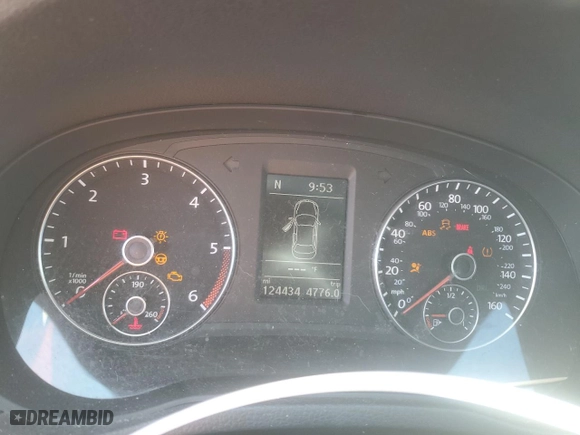 2015 Volkswagen Passat 2.0L TDI SE w/Sunroof with VIN 1VWBV7A32FC093846, listed as a Copart auction lot 52032715 with 124,434 mi miles and Salvage Title. Bid and sale history available at carsss.com. Image 9.