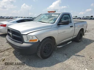 2012 Ram 1500 ST with VIN 3C6JD6AK2CG170444, listed as a Copart auction lot 64502054 with 140,736 mi miles and Salvage title. Bid and sale history available at DreamBid. Image 1.