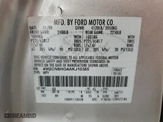 2010 Mercury Mariner Premier with VIN 4M2CN8HG4AKJ10385, listed as a Copart auction lot 70435004 with 133,615 mi miles and Salvage Title. Bid and sale history available at carsss.com. Image 14.