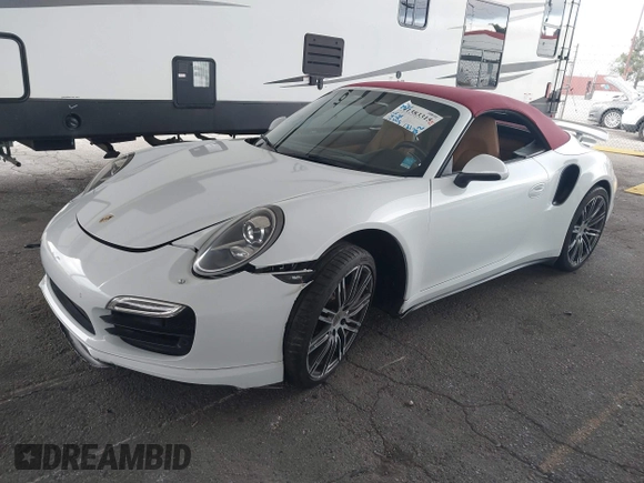 2015 Porsche 911 Turbo with VIN WP0CD2A9XFS178490, listed as a IAAI auction lot 41383315 with 14,345 mi miles. Bid and sale history available at carsss.com. Image 18.