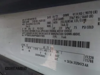 2023 Ford Transit Cargo with VIN 1FTBR3U88PKB01785, listed as a IAAI auction lot 41681093 with 47,672 mi miles and . Bid and sale history available at DreamBid. Image 9.