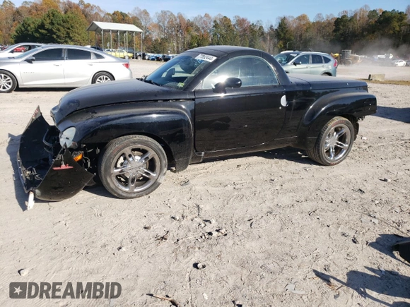 2005 Chevrolet SSR LS z VIN 1GCES14H35B121137, wystawiony jako Copart lot #77892444 z przebiegiem 89 997 mil mil oraz Szkoda całkowita • Salvage title. Historia ofert i sprzedaży dostępna na DreamBid. Obrazek 1.