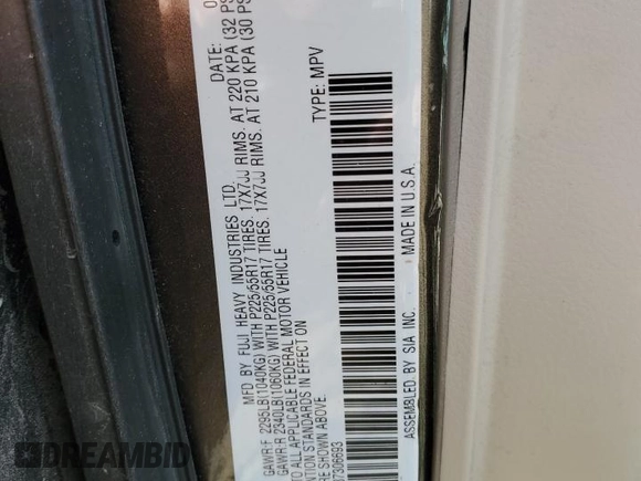 2008 Subaru Outback i with VIN 4S4BP61C987306693, listed as a Copart auction lot 56341745 with Not provided miles and Salvage title. Bid and sale history available at DreamBid. Image 12.