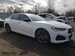 2023 Acura TLX w/A-Spec Package with VIN 19UUB6F55PA005007, listed as a Copart auction lot 49615805 with 31,620 mi miles and Salvage Title. Bid and sale history available at carsss.com. Image 4.