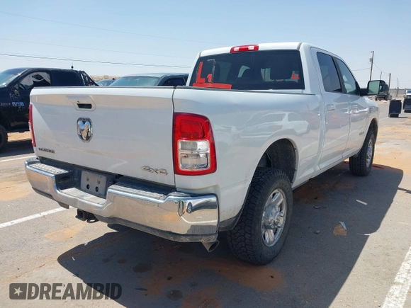 2022 Ram 2500 Big Horn with VIN 3C6UR5DLXNG321501, listed as a IAAI auction lot 41976205 with 59,479 mi miles. Bid and sale history available at carsss.com. Image 4.