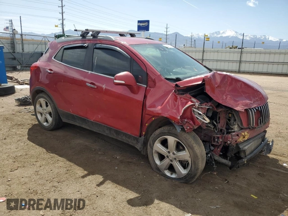 2016 Buick Encore with VIN KL4CJASB0GB697015, listed as a Copart auction lot 52447055 with Not Provided miles and Salvage Title. Bid and sale history available at DreamBid. Image 4.