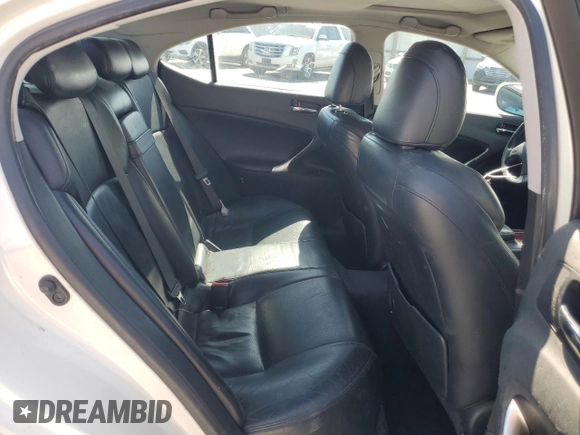 2006 Lexus IS 250 with VIN JTHCK262365001777, listed as a Copart auction lot 54920705 with 177,803 mi miles and Salvage title. Bid and sale history available at DreamBid. Image 10.