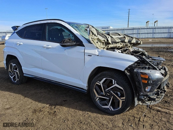 2024 Hyundai Kona N Line with VIN KM8HACA39RU087330, listed as a Copart auction lot 81424844 with 15,844 mi miles and Non Repairable. Bid and sale history available at carsss.com. Image 4.