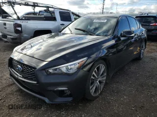 2023 Infiniti Q50 Sensory z VIN JN1EV7CP5PM511959, wystawiony jako Copart lot #81280314 z przebiegiem 26 063 mil mil oraz Czysty tytuł • Clean title. Historia ofert i sprzedaży dostępna na DreamBid. Obrazek 1.