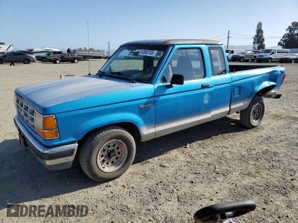 1992 Ford Ranger with VIN 1FTCR14X9NPA40821, listed as a Copart auction lot 53083745 with 63,198 mi miles and Salvage title. Bid and sale history available at DreamBid. Image 1.