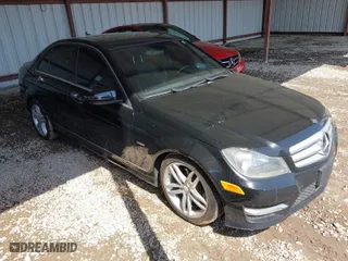2012 Mercedes-Benz C-Class C 250 Sport with VIN WDDGF4HB4CR221410, listed as a IAAI auction lot 42030206 with 184,007 mi miles. Bid and sale history available at carsss.com. Image 1.
