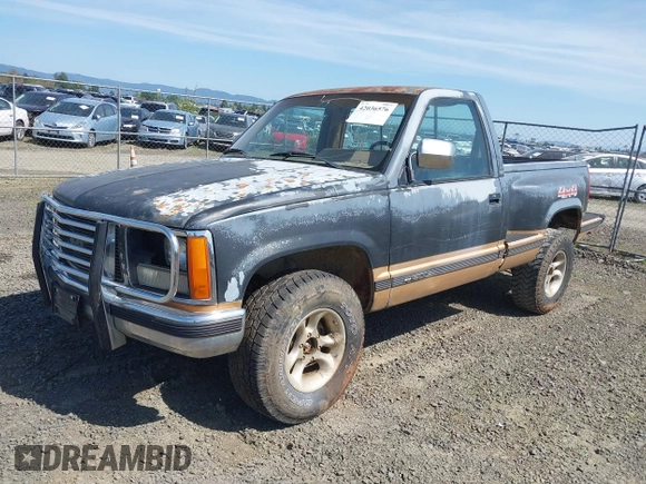 1989 Chevrolet Silverado 1500 with VIN 1GCDK14Z7KZ258685, listed as a IAAI auction lot 42036576 with 62,150 mi miles and . Bid and sale history available at DreamBid. Image 2.