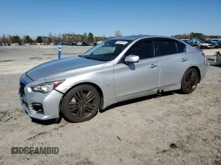2016 Infiniti Q50 Premium with VIN JN1EV7AR7GM346372, listed as a Copart auction lot 48469255 with 97,236 mi miles and Salvage Title. Bid and sale history available at DreamBid. Image 1.