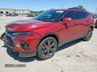 2019 Chevrolet Blazer RS z VIN 3GNKBERS2KS694147, wystawiony jako Copart lot #57687495 z przebiegiem 43 190 mil mil oraz Szkoda całkowita • Salvage title. Historia ofert i sprzedaży dostępna na DreamBid. Obrazek 1.