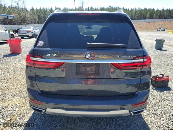 2020 BMW X7 xDrive40i with VIN 5UXCW2C06L9C94105, listed as a Copart auction lot 49603185 with 69,772 mi miles and Salvage Title. Bid and sale history available at carsss.com. Image 6.