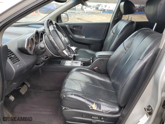 2005 Nissan Murano S with VIN JN8AZ08W65W417540, listed as a Copart auction lot 47296055 with 209,957 mi miles and Salvage Title. Bid and sale history available at carsss.com. Image 7.