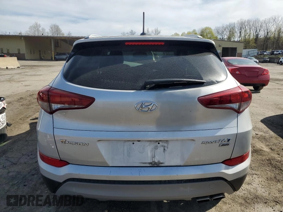 2017 Hyundai Tucson Sport with VIN KM8J3CA20HU301462, listed as a Copart auction lot 54178935 with 42,940 mi miles and Salvage Title. Bid and sale history available at DreamBid. Image 6.