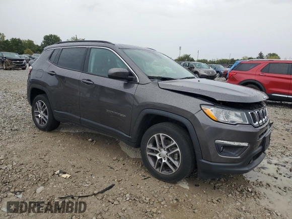 2020 Jeep Compass Latitude with VIN 3C4NJDBB7LT234491, listed as a Copart auction lot 73374084 with 23,527 mi miles and Salvage Title. Bid and sale history available at DreamBid. Image 4.
