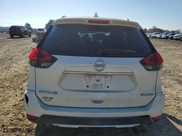 2017 Nissan Rogue SV with VIN KNMAT2MV9HP513716, listed as a Copart auction lot 82706844 with 92,628 mi miles and Non Repairable. Bid and sale history available at carsss.com. Image 6.