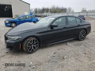 2021 BMW 5 Series M550i xDrive z VIN WBA13BK00MCG04608, wystawiony jako Copart lot #79276604 z przebiegiem Nie podano mil oraz Szkoda całkowita • Salvage title. Historia ofert i sprzedaży dostępna na DreamBid. Obrazek 1.