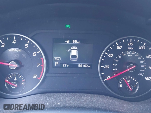 2019 Kia Stinger with VIN KNAE15LA2K6046124, listed as a IAAI auction lot 41348793 with 58,162 mi miles. Bid and sale history available at carsss.com. Image 7.
