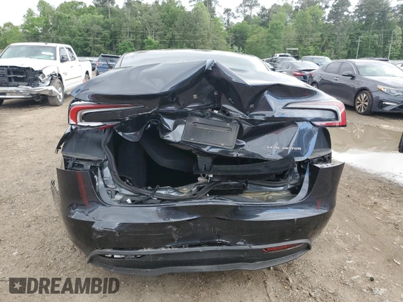 2024 Tesla Model 3 Long Range with VIN 5YJ3E1EB2RF825213, listed as a Copart auction lot 51909875 with 9,717 mi miles and Salvage Title. Bid and sale history available at DreamBid. Image 6.