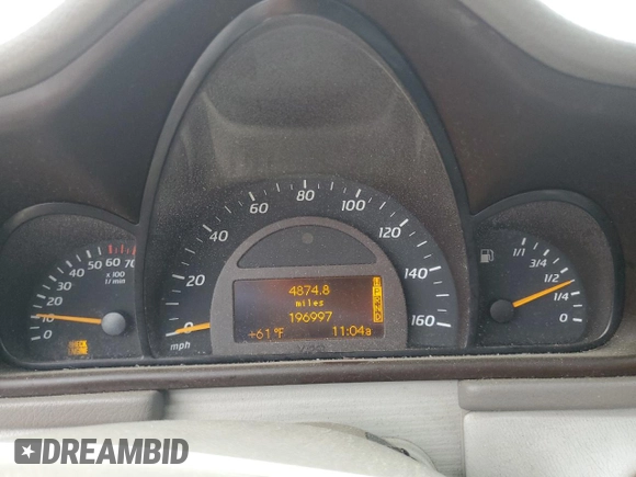 2002 Mercedes-Benz C 230/260/280/320 with VIN WDBRN47J62A348203, listed as a Copart auction lot 54551994 with 196,997 mi miles and Salvage Title. Bid and sale history available at DreamBid. Image 9.
