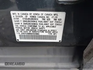 2005 Acura MDX Touring z VIN 2HNYD18665H551990, wystawiony jako IAAI lot #42250288 z przebiegiem Nie podano mil oraz . Historia ofert i sprzedaży dostępna na DreamBid. Obrazek 9.