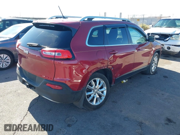 2014 Jeep Cherokee Limited with VIN 1C4PJMDB4EW266611, listed as a IAAI auction lot 41342580 with 78,729 mi miles and . Bid and sale history available at DreamBid. Image 4.