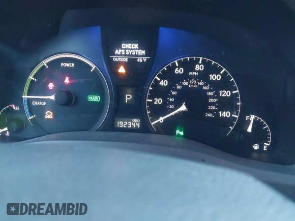 2010 Lexus RX 450h with VIN JTJBC1BA5A2027693, listed as a IAAI auction lot 41898389 with 192,344 mi miles and . Bid and sale history available at DreamBid. Image 7.