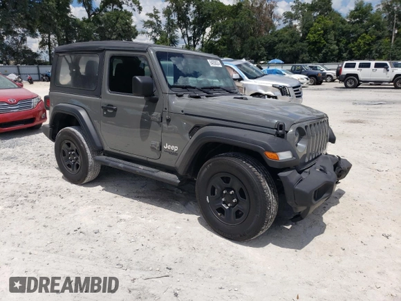2020 Jeep Wrangler Sport with VIN 1C4GJXAG7LW143240, listed as a Copart auction lot 64058024 with 35,737 mi miles and Salvage title. Bid and sale history available at DreamBid. Image 4.