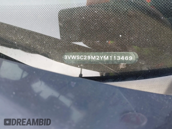 2000 Volkswagen Jetta с VIN 3VWSC29M2YM113469, выставлен на аукционе IAAI как лот 41598371 с пробегом 322 652 миль миль и . История ставок и продаж доступна на DreamBid. Изображение 9.