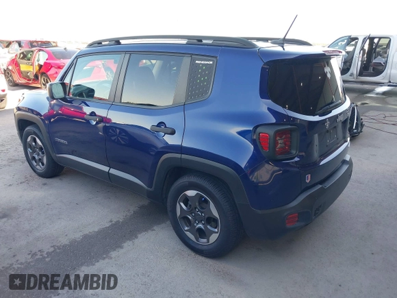 2017 Jeep Renegade Sport with VIN ZACCJAAB2HPE89099, listed as a IAAI auction lot 42329615 with 102,763 mi miles and . Bid and sale history available at DreamBid. Image 3.