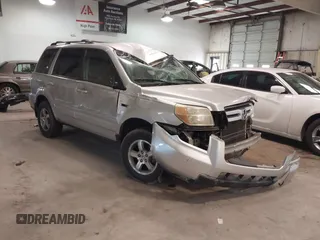 2006 Honda Pilot EX with VIN 2HKYF18416H534697, listed as a IAAI auction lot 41715642 with 224,093 mi miles and . Bid and sale history available at DreamBid. Image 1.