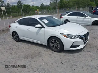 2020 Nissan Sentra SV z VIN 3N1AB8CV0LY223754, wystawiony jako IAAI lot #42084214 z przebiegiem 56 238 mil mil oraz . Historia ofert i sprzedaży dostępna na DreamBid. Obrazek 1.