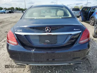 2017 Mercedes-Benz C 300 with VIN 55SWF4KBXHU220949, listed as a Copart auction lot 56018725 with 117,826 mi miles and Clean title. Bid and sale history available at DreamBid. Image 6.