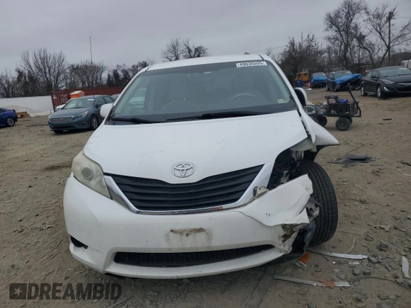 2011 Toyota Sienna LE AAS with VIN 5TDKK3DC9BS130285, listed as a Copart auction lot 49036595 with 0 mi miles and Salvage Title. Bid and sale history available at carsss.com. Image 5.
