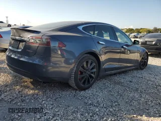 2014 Tesla Model S P85D with VIN 5YJSA1H28EFP66441, listed as a Copart auction lot 43846415 with 93,376 mi miles and Clean Title. Bid and sale history available at DreamBid. Image 3.