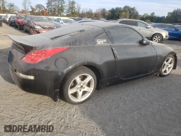 2007 Nissan 350Z with VIN JN1BZ34D37M504870, listed as a Copart auction lot 74778484 with 103,289 mi miles and Salvage Title. Bid and sale history available at DreamBid. Image 3.