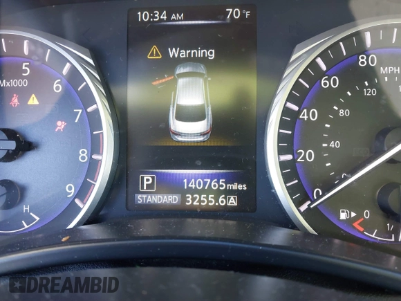 2014 Infiniti Q50 with VIN JN1BV7AP0EM682444, listed as a IAAI auction lot 41857312 with 140,765 mi miles. Bid and sale history available at carsss.com. Image 7.
