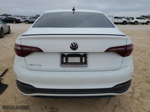 2023 Volkswagen Jetta S with VIN 3VW5M7BU9PM022036, listed as a Copart auction lot 86443044 with 0 mi miles and Salvage Title. Bid and sale history available at carsss.com. Image 6.