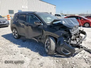 2018 Jeep Compass Limited with VIN 3C4NJDCB5JT332771, listed as a Copart auction lot 50347145 with 173,687 mi miles and Salvage Title. Bid and sale history available at DreamBid. Image 4.