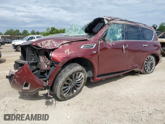 2021 Nissan Armada Platinum with VIN JN8AY2DA5M9372922, listed as a Copart auction lot 59894854 with 0 mi miles and Salvage Title. Bid and sale history available at carsss.com. Image 1.
