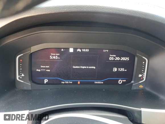 2021 Volkswagen Atlas SEL with VIN 1V2ER2CA5MC542810, listed as a Copart auction lot 57243245 with 104,505 mi miles and Salvage title. Bid and sale history available at DreamBid. Image 9.
