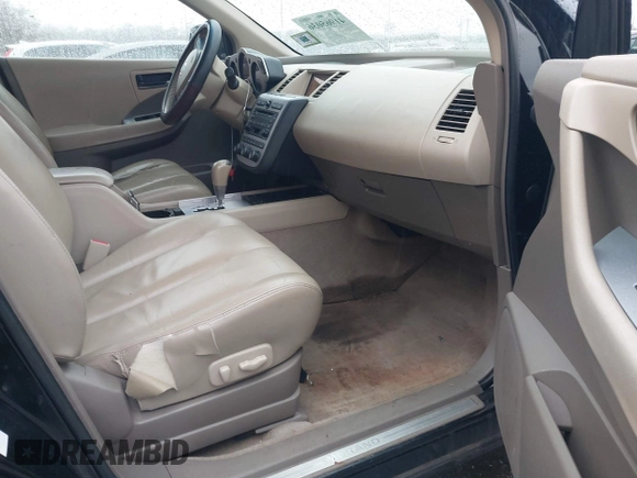 2004 Nissan Murano SL with VIN JN8AZ08TX4W228085, listed as a IAAI auction lot 41965036 with 180,547 mi miles and . Bid and sale history available at DreamBid. Image 5.
